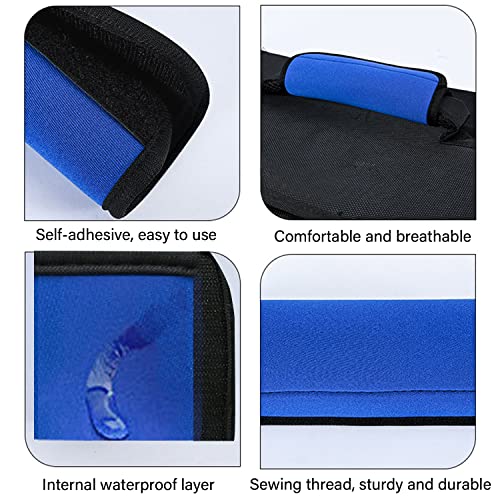 2 Pack Luggage Handle Wraps for Suitcase, Bright Color Comfort Soft Handle Covers (Blue) - color: Blue