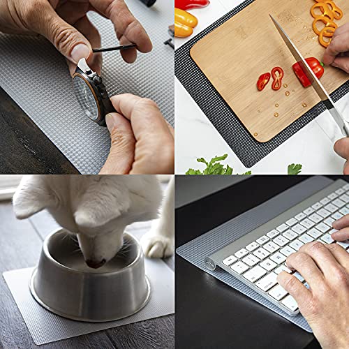 CatTongue Grips Non-Adhesive Anti-Slip Mat - Multi-Purpose Non-Slip Pad for Countertops, Desks, Tables & Workspaces - Ideal Desk Mat, Drawer Liner, Laptop Pad & More (Black, 8” x 12”) - color: Black