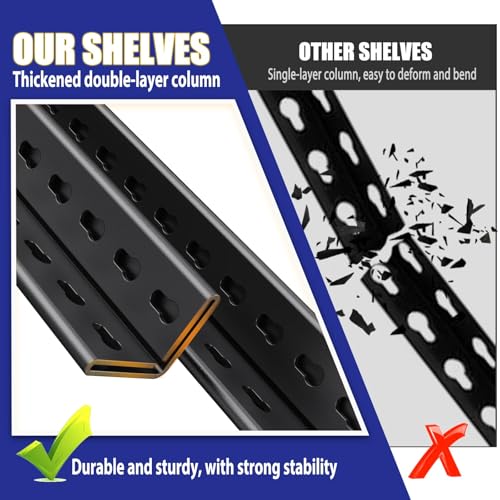 72"Hx59"Wx20"DGarage Shelving-2500 lbs 5 Tier Storage Shelves,Adjustable Heavy Duty Metal Shelving Unit and Storage Large Wire Rack,Utility Steel Shelf for Warehouse Industrial Pantry Basement - size: Wire/59"Wx20"Dx72"H