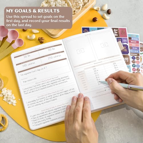 Legend Wellness Planner & Food Journal – Daily Diet & Health Journal with Weight Loss, Measurement & Exercise Trackers – Lifestyle & Nutrition Diary – Lasts 6 Months, A5 size – Seashell Gold - color: Seashell Gold Foil, size: A5 (5.8” x 8.3”)