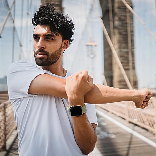6 Pack Sport Nylon Loop Band Compatible with Apple Watch Band 38mm 40mm 41mm 42mm 44mm 45mm 46mm 49mm for Women Men, Adjustable Breathable Braided Straps for iWatch Series 11/10/9/8/7/6/5/4/3/SE/Ultra - color: Black/Dark Blue/Wistaria/Pitaya/Neon Pink/Mar