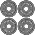 CAP Barbell 2-Inch Olympic Weight Plate | Multiple Options - size: 10 lb - Set of 4, style: Classic - Grey