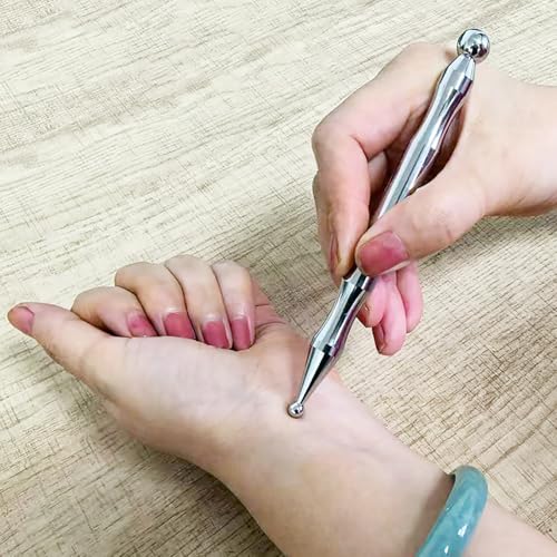 BYYDDIY Stainless Steel Dual Head Facial Reflexology Tools,Body Point Probe Pen &Trigger Point Massager Tool for Deep Tissue (P-L) - style: P-L