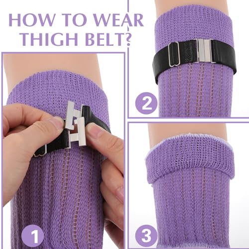 Giantree 2Pcs Women's Thigh Garter Belt, Adjustable Black Garter, Thigh Strap Plus Size Thigh Garter Belt, Thigh Bands Women