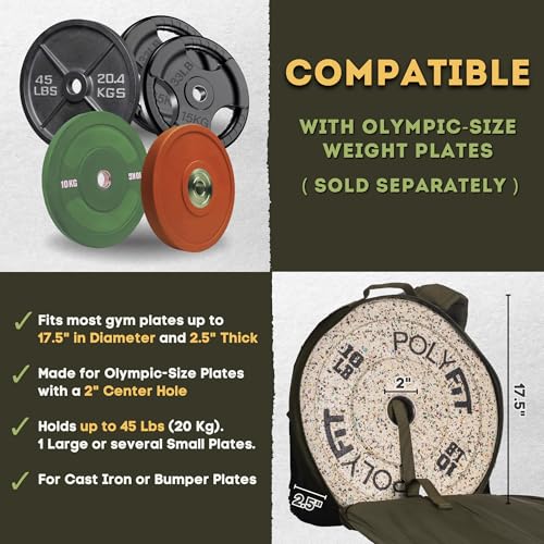 Polyfit PL8 Backpack for Olympic Weight Plates - Weighted Backpack for Strength Training, Rucking, and Gym Workouts - OD GREEN - color: Green