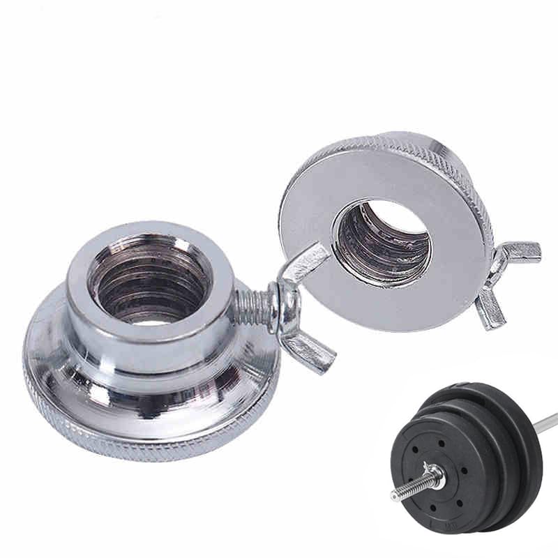 2 Pack Dumbbell Collars Spin Locking Nut with Safety Lock Screw Clamps for 1'' Standard Threaded Dumbbell Handles Weight Bar Hand Weight Set Barbell Adjustable Dumbbells Weight Set
