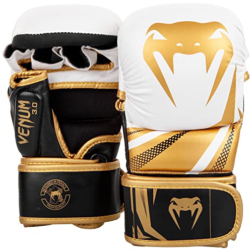 Venum Challenger 3.0 Sparring Gloves - color: White/Black/Gold, size: Small