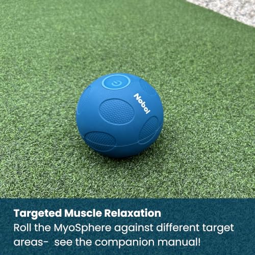 MyoSphere Vibration Massage Ball for Deep Tissue Stimulation, Muscle Tension Relief and Stress Reduction | Your Portable Deep Tissue Therapist | Nobol Blue- Limited Edition | 1.5lb - color: Nobol Blue
