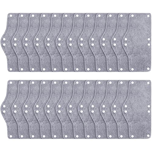 24 Pieces Hard Hat Sweatband, Cotton Helmet Sweatband Hard Hat Liner, Washable Sweat Band Reusable Safety Sweat Band Snap Hard Accessories (Gray) - color: Gray