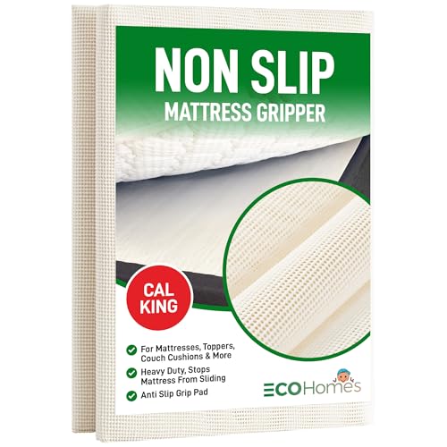 ECOHomes Non Slip Mattress Gripper Pad to Prevent Sliding (Cal King) | Stop Mattress, Keep Topper from Sliding, Anti Slip, Grip Pads Holder Stop Couch Cushion, Sofa Cushions, Patio & Furniture - size: California King