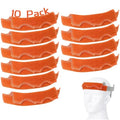 Aolamegs Safe Hard Hat Sweatband- Hard Hat Sweat Bands Washable, Hard Hat Liner Replacement, Flame Retardant Cotton Hard Hat Accessories Sweat for Welding Helmet, Construction Hats, Chainsaw Helmet - color: Orange 10PCS