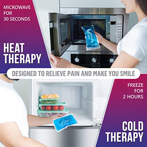 Reusable Gel Ice Packs for Injuries by Kinetic Labs (2 Pack) - Hot Cold Packs for Injuries 11" x 5.3" - Flexible Ice Packs for Back Head Knee Shoulder Neck Ankle Elbow Feet Headaches Surgery (Large) - size: Large (Pack of 2)