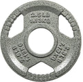 HulkFit 1 inch or 2 inch Cast Iron Weight Plate Set with Multi-Grip Handles and Enamel Coated for Barbells & Strength Training - Grey - style: 2in - 2.5lbs (SINGLE)