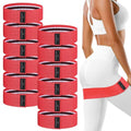 12 Pcs Fabric Resistance Bands for Working Out Non-Slip Booty Exercise Loop Bands for Women Men Glutes Hip Thigh Butt Yoga Pilates Fitness Gym, Light Medium Heavy - color: Red, style: Heavy Resistance