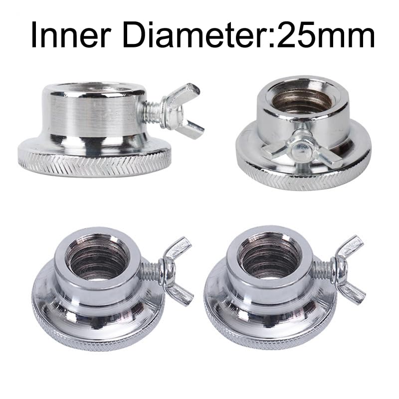 2 Pack Dumbbell Collars Spin Locking Nut with Safety Lock Screw Clamps for 1'' Standard Threaded Dumbbell Handles Weight Bar Hand Weight Set Barbell Adjustable Dumbbells Weight Set