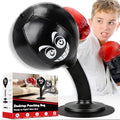 Desktop Punching Bag - Stress Relief, Suction Cup Design for Office Table and Counters, Heavy Duty Stress Relief Ball, Fun Gifts Suitable for All Ages - color: Black