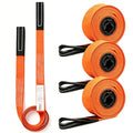 XSTRAP STANDARD 4PK 1"x6.5ft Lifting Sling Straps 2000 lb Vertical Capacity | 1600 lbs Choker / 4000 lbs Basket Capacity, 5:1 Safety Factor Polyester Web Slings for Rigging, Hoist, Tree Stump Removal - style: 4PK 1''x6.5ft