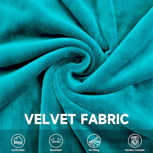 Velvet Wingback Dining Chair Cover Soft Stretch Accent Chair Cover Slipcover Thick Plush Wing Back Chairs Covers Furniture Protect Washable Chairs Protector Covers for Dining Room (Peacock Blue, 2) - color: Peacock Blue