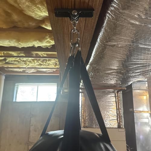 Heavy Punching Boxing Bag Hanger, Wall Ceiling Heavy Bag Mount Wood Beam Hook, Heavy Bag Hangers Brackets 360° Rotating for Boxing Muay Thai Training, Aerial Yoga Swing & Hammock