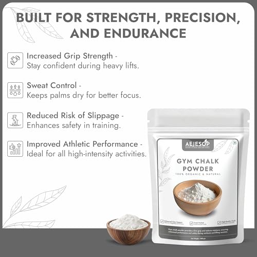AEJESOP Sports Chalk for Rock Climbing, Weight Lifting, Gymnastics, Tennis & More, 7oz (200g)