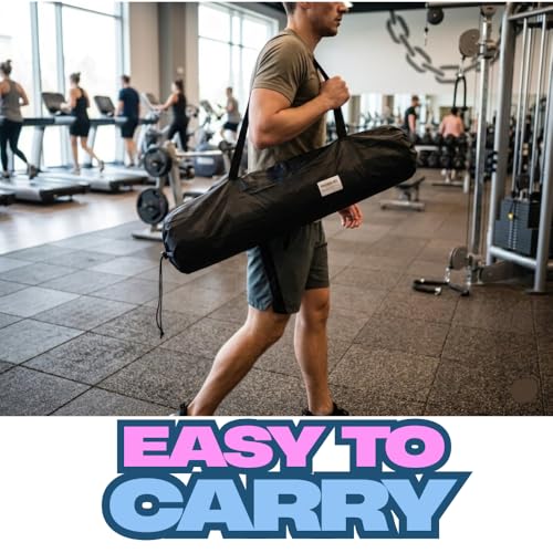 Extra Large Ab Roller Mat 200x60cm – 7mm Thick Non-Slip Exercise Mat with Storage Bag, Sound Insulation Workout & Yoga Mat for Ab Roller Wheel, Pilates, Home Gym Floor Protection