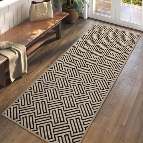 Door Mat Indoor Outside Entrance 24''x71'', Dirt Resistant Absorbent Mats, Non-Slip Outdoor Inside Front Entryway Mat, All-Season Welcome Mat, Low Profile Porch Doormat, Fade Resistant, Brown - color: C- Brown, size: 24"x71"