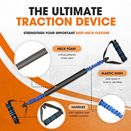 Cheer Collection Neck Stretcher Exerciser for Neck Pain Relief - Neck Massager and Posture Corrector for Women and Men, Neck Cervical Traction Device for Back and Shoulder Relief, 30-35 Lbs