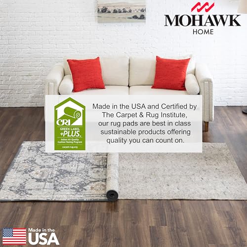 Mohawk Home Non Slip Rug Pad 6' Square- 1/4" Thick Felt + Latex Rubber Gripper - Dual Surface Cushion for Hardwood, Carpet, Tile Floors, Made in USA - size: 6' x 6' (Square), style: 1/4 Inch Dual Surface Rug Pad
