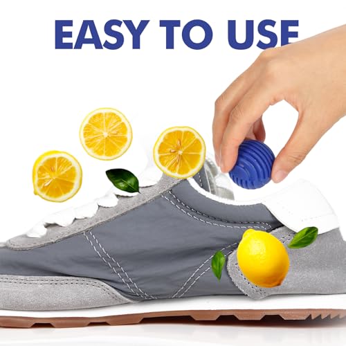 Xcleen Sneaker Deodorizer Balls Escape Scent 6 Pack, Odor Eliminator Balls for Closet Car Gym Bag, Long Lasting Small Space Air Freshener With Essential Oil - size: 1 Count (Pack of 6)