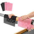 Pilates Grip Pads 4-Pack, Non-Slip Hand Grip Mat for Pilates Reformer, Cadillac Bed, Barre, Pull-Up Bar, Free Weights & Gym Equipment (Black & Pink)
