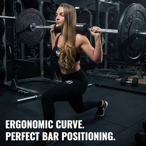 Advanced Squat Pad - Barbell Pad for Hip Thrusts, Squats & Lunges - Neck & Shoulder Squat Bar Pad Cushion Support Foam for Extra Comfort - color: Black