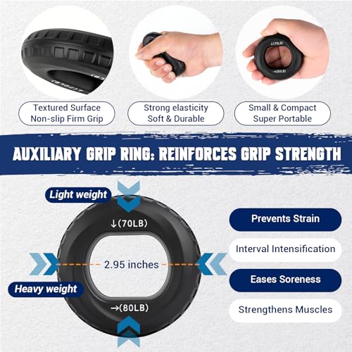 Weighted Ropeless Battle Rope for Home Gym, with Grip Strengthener & Poster | Portable Cordless Battle Rope with Storage Bag for HIIT, Strength, High Calorie Burn & Quiet Cardio Training Men & Women(2PC)