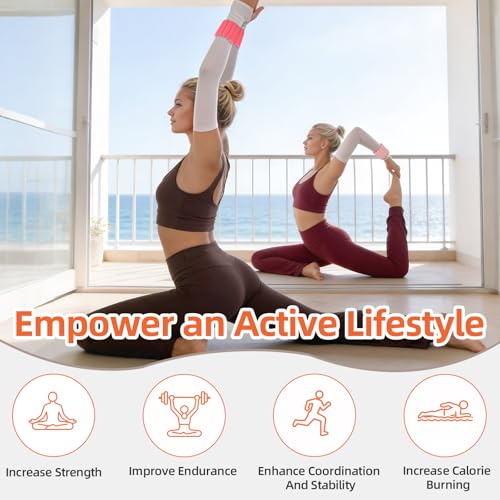 Abahub Adjustable Wrist & Ankle Weights 2Pack, Wearable Silicone Weighted Bracelet for Women, Arm Leg Weights for Home Gym Workout, Jogging, Yoga & Pilates - color: Magnetic Pink, size: 2.2LB Pair (1.1LB Each)