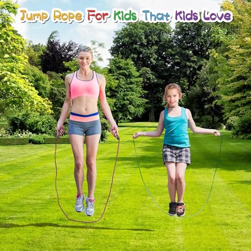 Jump Rope For Kids,Adjustable Soft Skipping Rope,Toddler Jump Rope With Skin-Friendly Foam Handles For Kids, Boys,Girls,Women, Men,Exercise Activity,Outdoor Fitness - color: 12-Pack(Rose Pink x4+Blue*4+Purple*4)