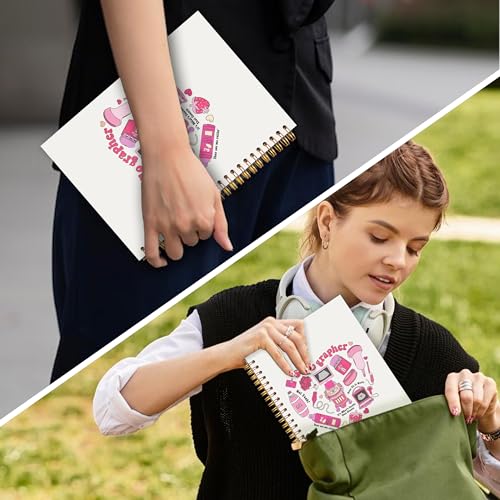 Sonographer Gifts Spiral Notebook 5.5x8.3 in, Ultrasound Tech Gifts for Women, Preppy Hot Pink Sonography Nurse Medical Hardcover Notebook Journal for Women Work - color: Preppy Hot Pink Sonography Nurse Medical