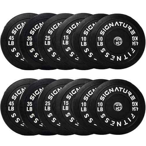 Fitvids 2-Inch Olympic Rubber Weight Plates Sets, Bumper Plates Set with Barbell for Strength Training, 180-390 Lbs Multiple Options - color: Black, style: 280LB Set