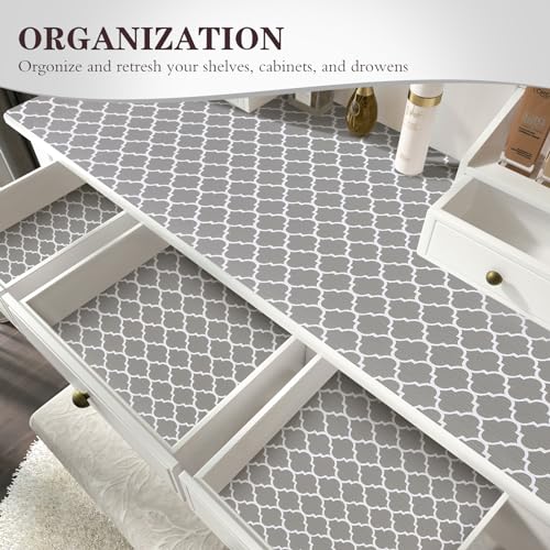 Drawer and Shelf Liner, Non-Slip Kitchen Cabinet Liners Non-Adhesive Thick Strong Grip Waterproof Washable Mats Protect Dresser Shelves Cupboard Bathroom Cabinets, Gray, 12 in X 10 FT - color: Gray, size: 11.8"W x 118"L