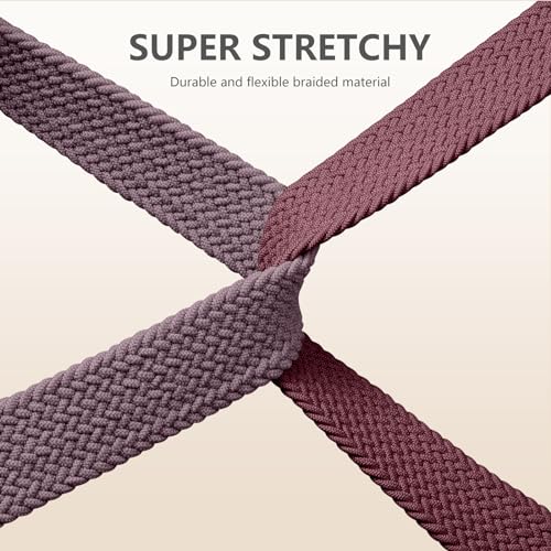 Maledan Elastic Bands Compatible with Fitbit Versa 2 and Fitbit Versa Women Men, Soft Braided Bracelet Replacement Band for Fitbit Versa 2/ Versa Lite/Versa SE/Versa Smartwatch Strap Accessory, Red - color: 9-Wine Red