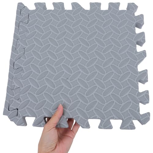 NUOBESTY 4pcs High-Density Foam Interlocking Floor Mats Soft Protective Exercise Tiles with Noise Reduction and Anti Vibration Features for Home and Gym Equipment Use