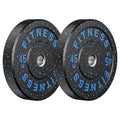 2" Bumper Plates Set Olympic Weight Plates for Barbell Strength Training | Papababe 2Inch Weights Plates Set, Floor Protective Plates, 20-600lbs Rubber Bumper Plates for Weightlifting, Bench Press - size: 45 LB PAIR, style: High Bounce
