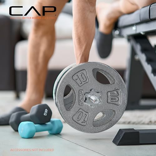 CAP Barbell Standard 1-Inch Grip Weight Plates - color: Gray, size: 2.5 lbs Plate Pack (x4)