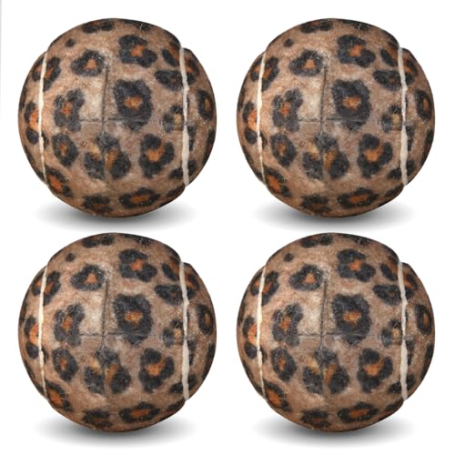 ANCKNE Walker Tennis Balls Precut Tennis Balls for Walkers 4PCS Walkers Legs Universal Precut Glide Balls, Heavy Duty Long Lasting Felt Pad Glide Coverings for Furniture Legs and Floor Protection - color: Leopard