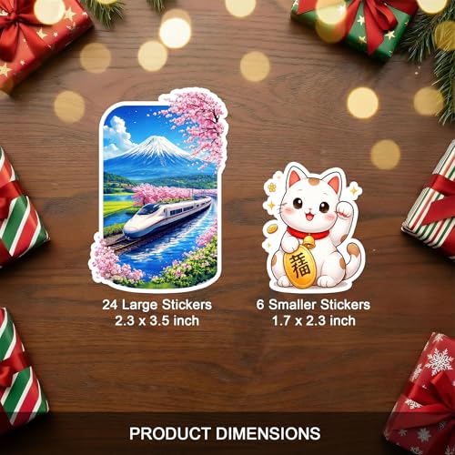 30 PCS Japan Travel Stickers Pack, Japanese Flag Tokyo Osaka Food | Vinyl Waterproof Decals Temple for Car Laptop Water Bottle Scrapbook Journal Gifts for Adults Teens Men Decoration Students - color: Japan Travel Sticker