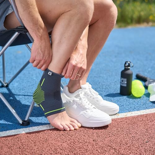 Neo-G Achilles Tendon Support With Silicone Tendon Cushion - Achilles Tendonitis Brace Ankle Support For Men And Women – Targeted Ankle Compression Sleeve - Breathable - Active Plus (Large) - size: Large