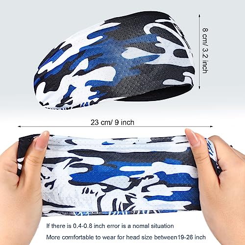 Foaincore 16 Pcs Sports Headbands for Men Sweatbands for Women Workout Stretchy Non Slip Hair Band Sweat Wicking Running Headband for Cycling Hiking Yoga Ice Hockey - style: Multi Styles