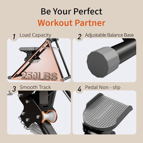 MOMODA Stair Stepper Resistance Adjustable Folding Vertical Climber Machine for Home Gym Full-Body Workout - color: Black