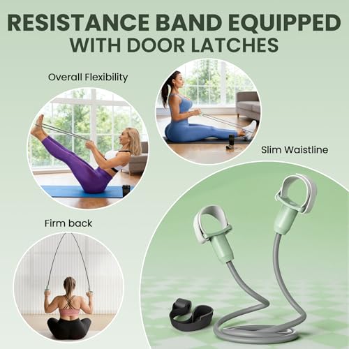 HTQ Adjustable Dumbbells, 4 in 1 Dumbbells Set Used as Barbell, Jump Rope, Wrist Weights, Resistance Band, Fitness Exercises for Home Gym Suitable for Women, Green