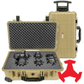 Eylar 22" Carry-On Roller Hard Case With Ragar Reconfigurable & Reusable XP Crosslink Foam, Waterproof, Shockproof For Equipment, Drones And Cameras, TSA Standard (2 Ragar Layers) (Tan) - color: Tan