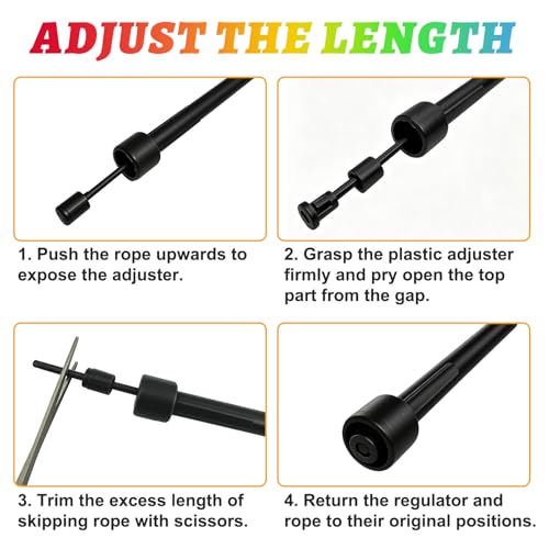 YYDYTTKX Adjustable Jump Rope Bulk, 9.2 ft Tangle-Free Speed Skipping Rope for workouts, group training, teams, family and Gym Class - color: Multicolor, size: 12