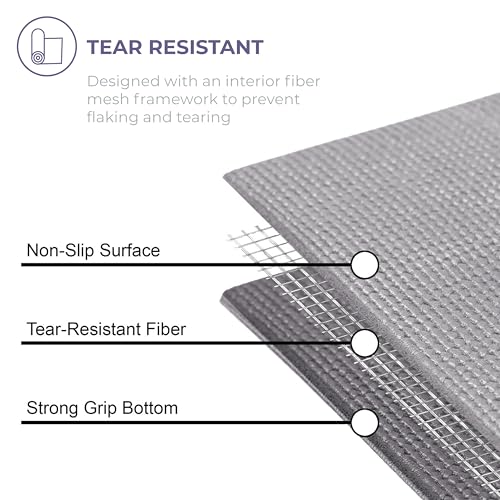 Voyage 5mm Studio Yoga Mats, 10 Pack, 72x24in - color: Cool Gray